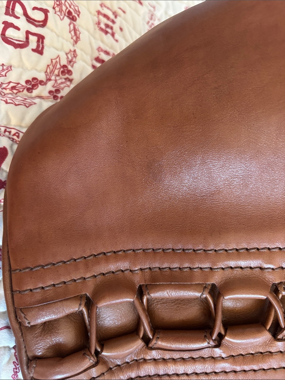 Authentic Vintage Salvatore Ferragamo Cognac Brown Leather Hobo/Bucket Bag - Picture 15 of 16